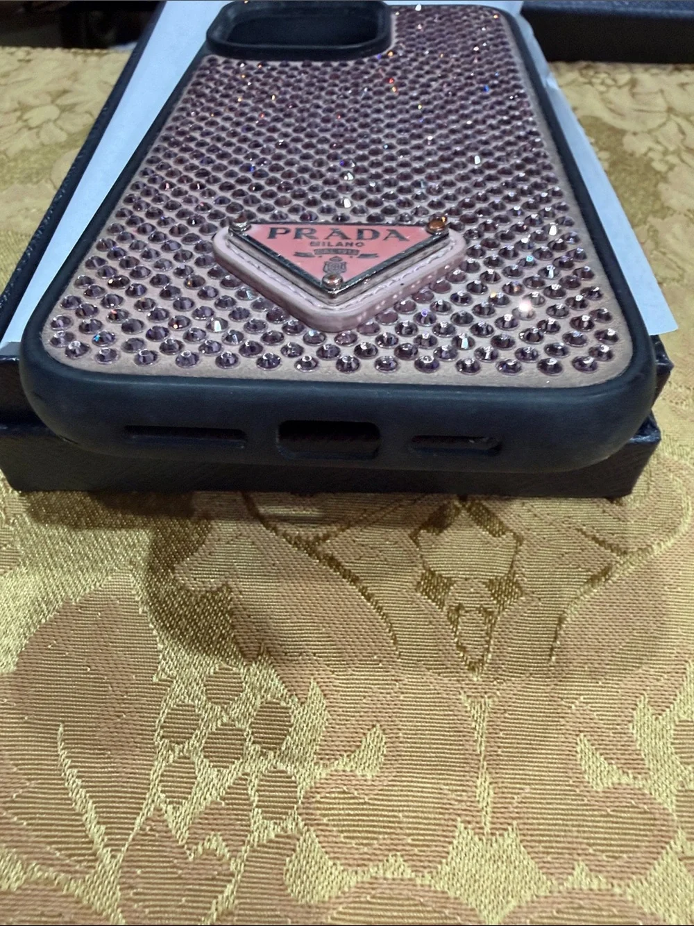 Prada Rose Crystal Phone Case